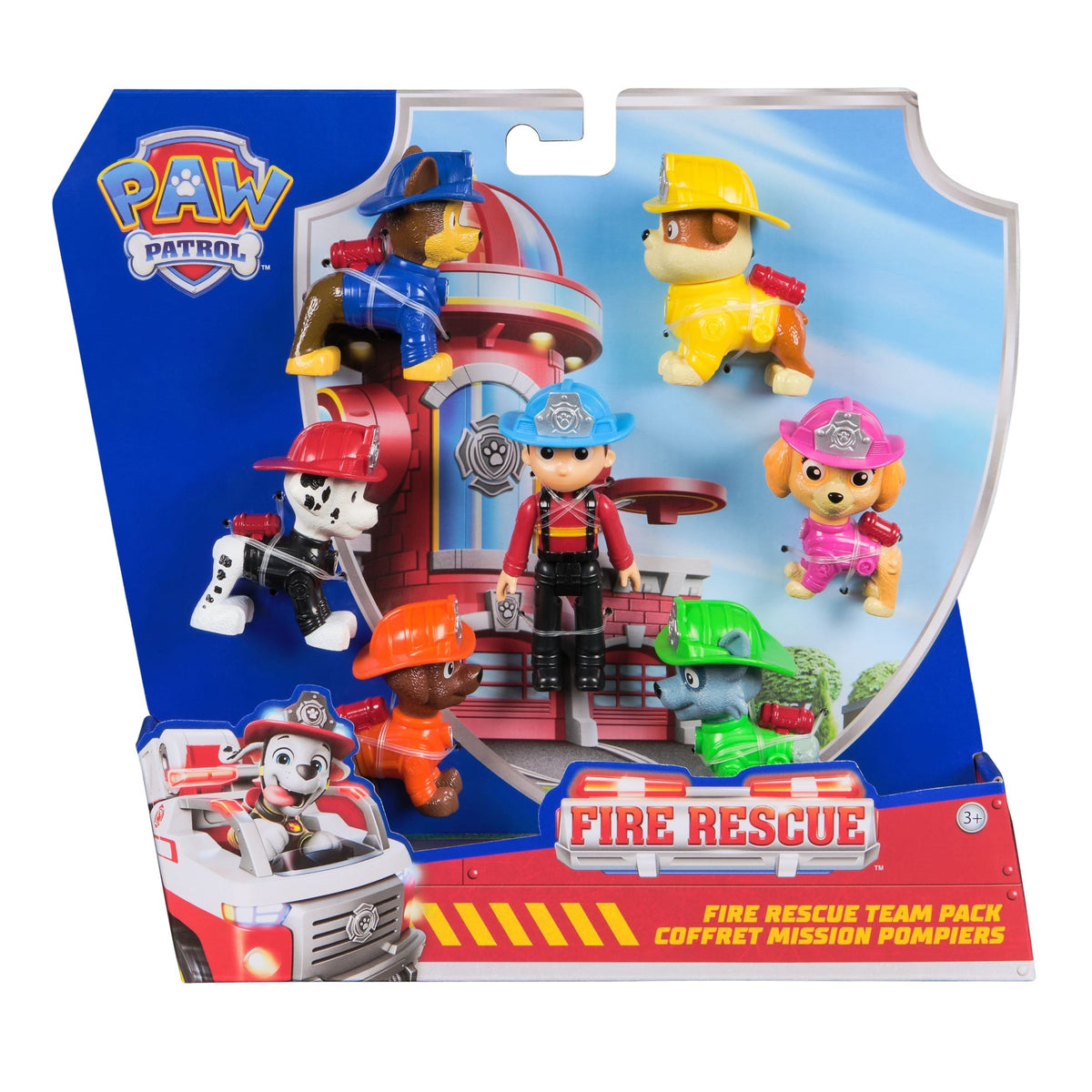 Fire Rescue Team Pack Playset with 7 Collectible Figures, Ages 3+ V2L4 - product image 4