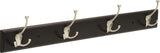 Stainless Steel 4-Tri Hook Rail, Black/Nickel, 27-in Z4R7 - product image 1