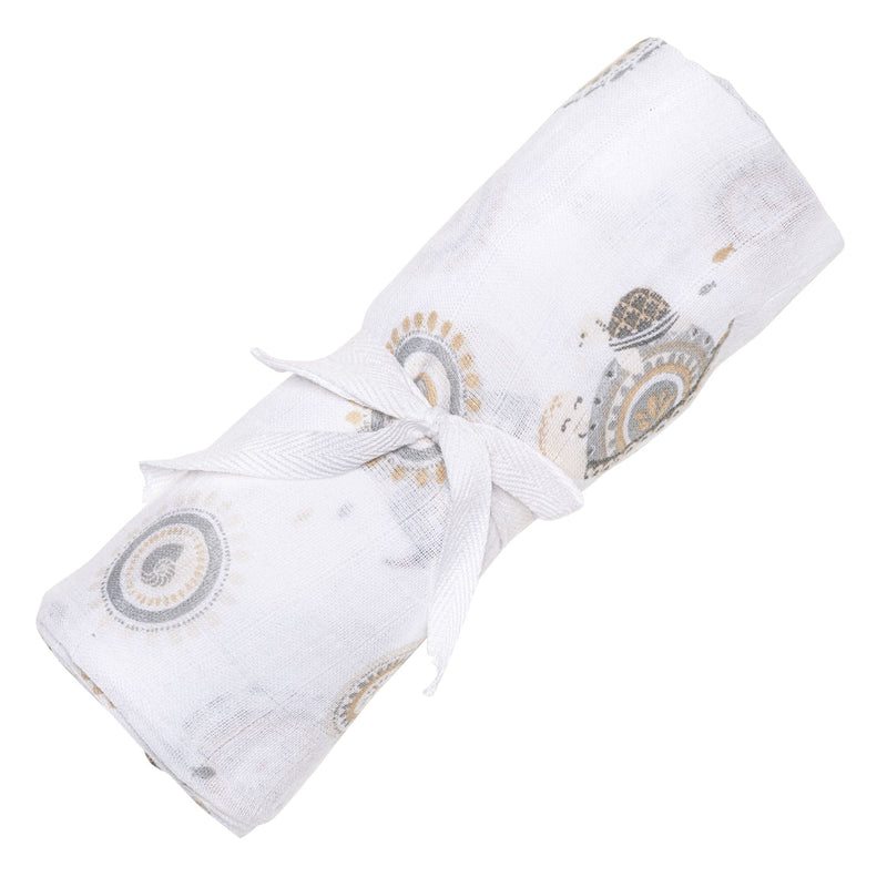 Cotton Muslin Baby Swaddle Blanket, Turtles R3A1