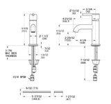 Fullerton Single Handle Single Hole 4-in Centreset Bathroom Sink Faucet, Push & Seal Drain, Chrome C0N9 - product image 3