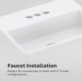Vaneri 4-in Centreset Bath Faucet, Stainless Steel K9T0 - product image 6