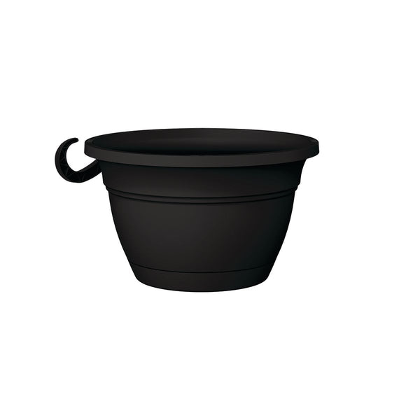 Pride Eclipse Hanging Plastic Basket Round Planter with Saucer Tray, Assorted Sizes Z2C3