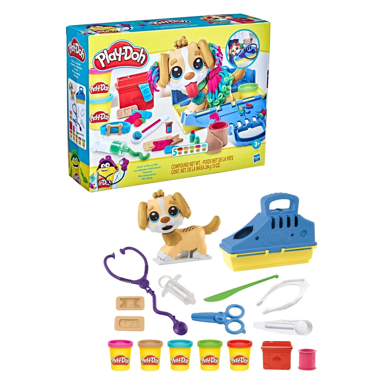 Care N' Carry Vet Playset, With Compound Cans, Non-Toxic, 10 oz, 5-pc, Ages 3+ Q0G1 - product image 1