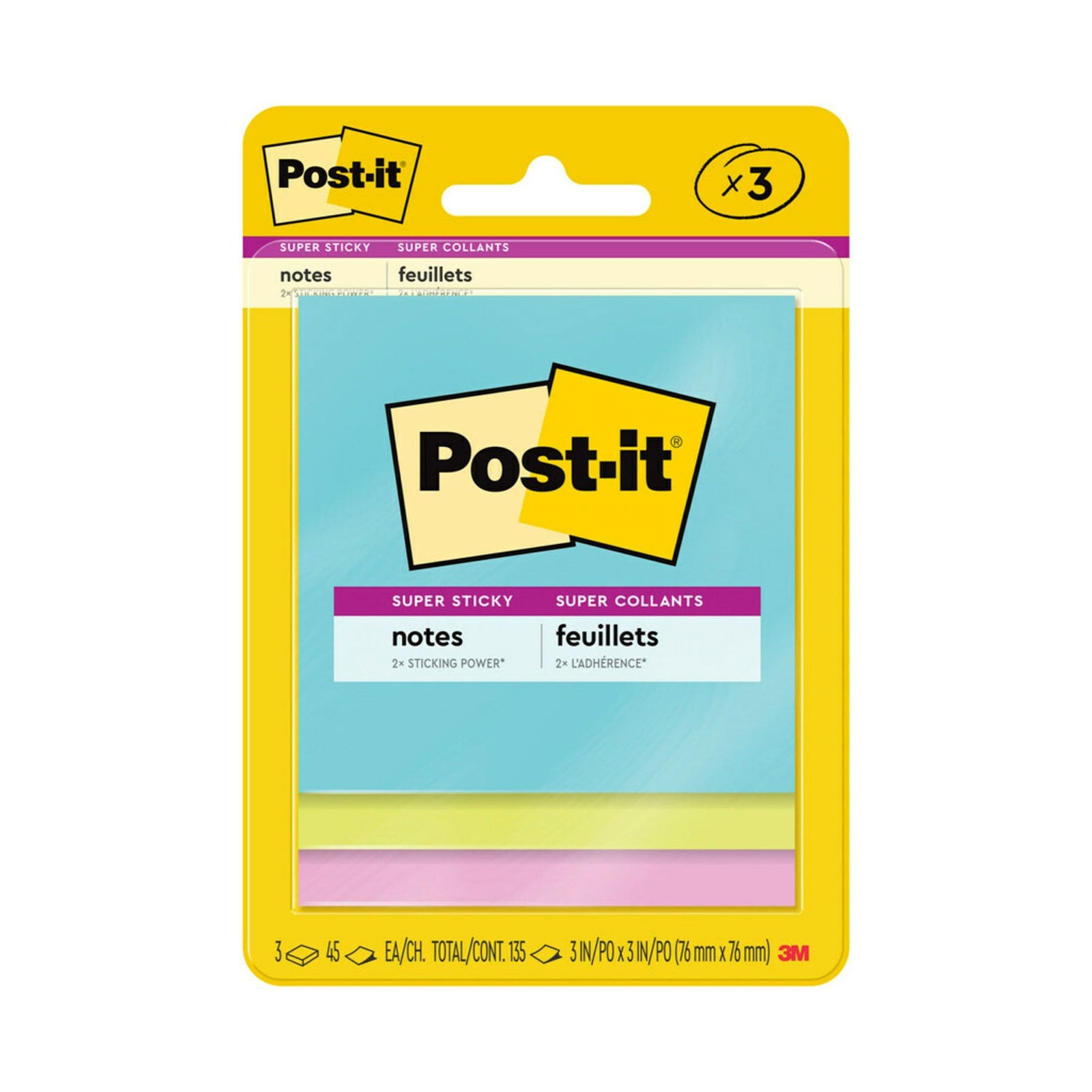 Super Sticky Notes Supernova Neons Notes, 3-pk G6G2 - product image 2