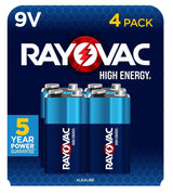 HIGH ENERGY 9V/9 Volt Alkaline Batteries, Long Lasting, All Purpose, 4-pk Z9W1 - product image 2