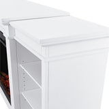 Flame Eliot Grand Entertainment VividFlame Media Indoor Electric Fireplace TV Stand, 1500W, Includes Remote Control & Firebox, White Y4S5 - product image 3