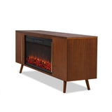 Flame Morris Media Indoor Electric Fireplace TV Stand, 72-in, 1500W, Includes Remote Control & Firebox, Vintage Black Maple S7O9 - product image 1