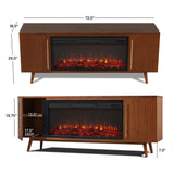 Flame Morris Media Indoor Electric Fireplace TV Stand, 72-in, 1500W, Includes Remote Control & Firebox, Vintage Black Maple S7O9 - product image 6