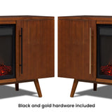 Flame Morris Media Indoor Electric Fireplace TV Stand, 72-in, 1500W, Includes Remote Control & Firebox, Vintage Black Maple S7O9 - product image 8
