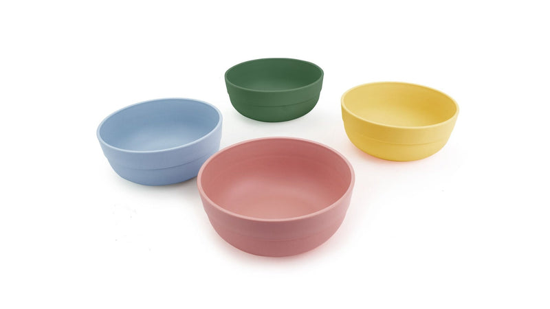 Reusable Plastic Tumbler Bowls, BPA Free, Recyclable Material, 4-pk R0H7