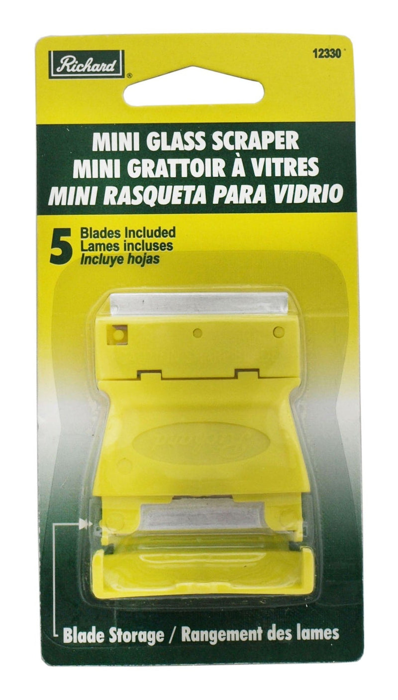 Mini Glass Scraper with Single Edge Razor Blades, 6-pc M9L7