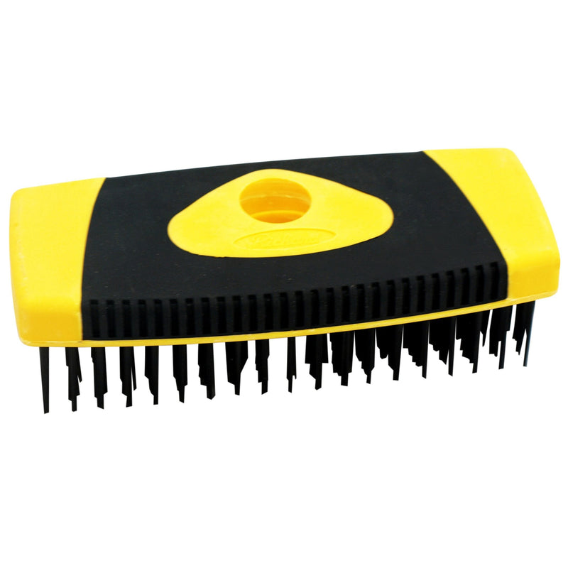 Wire Block Brush Cleans/Removes Paint, Rust & Dirt From Metal, 5.4 x 16.8-cm G0C8