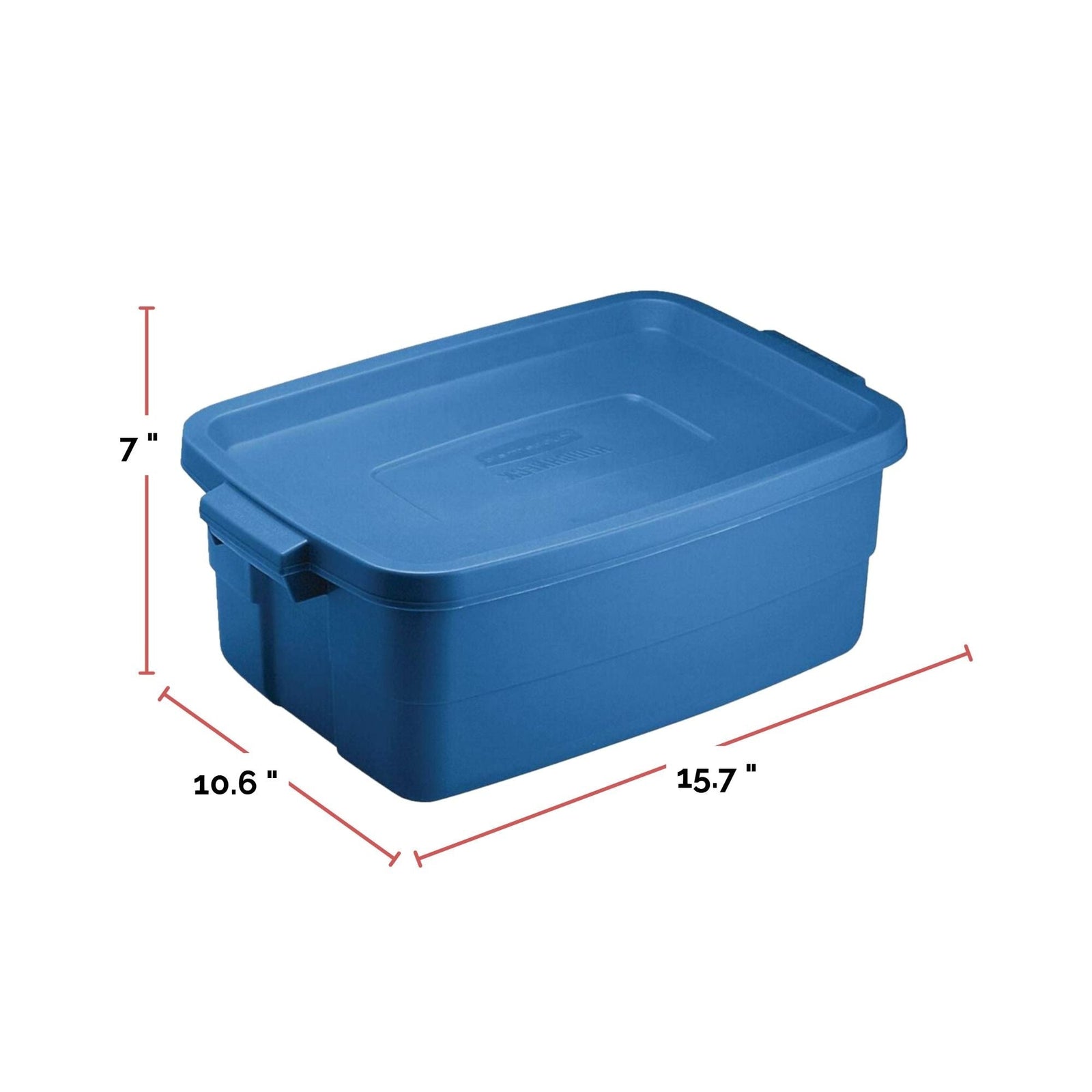 Roughneck Stackable Storage Box with Lid, 11-L, Blue B4U8 - product image 2