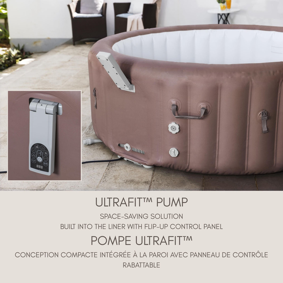 Spa Hawaii Smart AirJet 6-Person Terracotta Round Spa, 77-in x 28-in O6K9 - product image 6