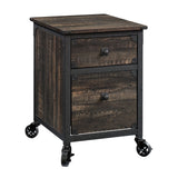 Steel Pedestal River File Cabinet with Drawers, Carbon Oak V4J2 - product image 1