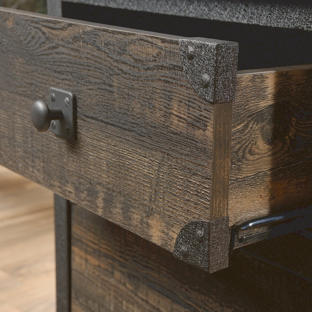 Steel Pedestal River File Cabinet with Drawers, Carbon Oak V4J2 - product image 8