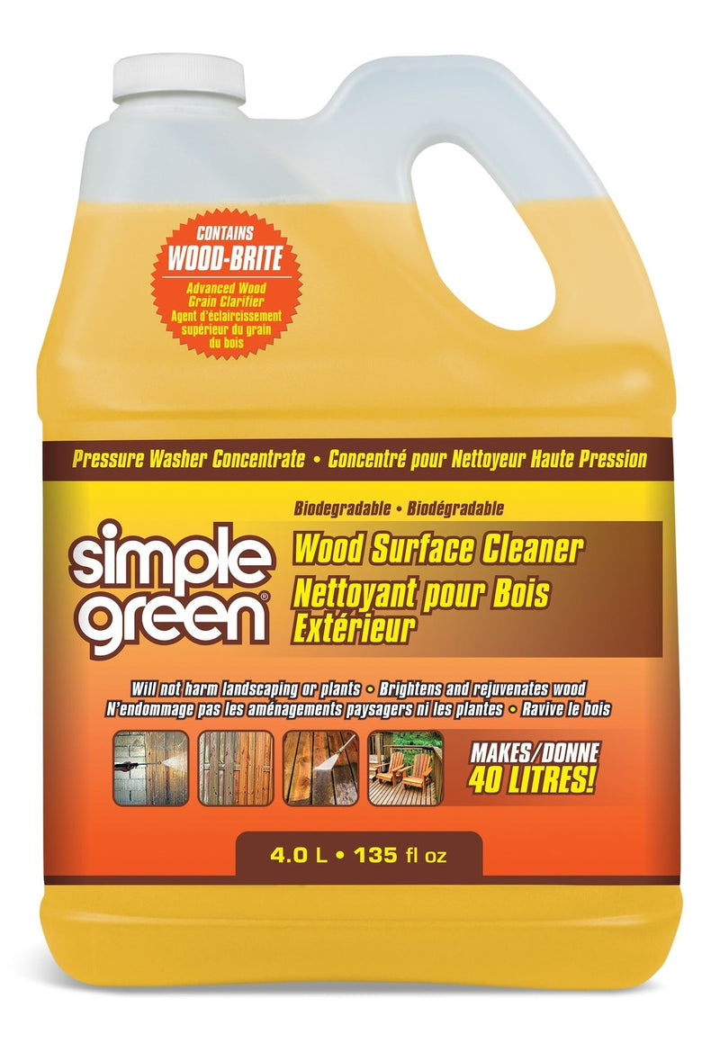 Green Wood Surface Concentrate Pressure Washer Detergent, 4L G7I6
