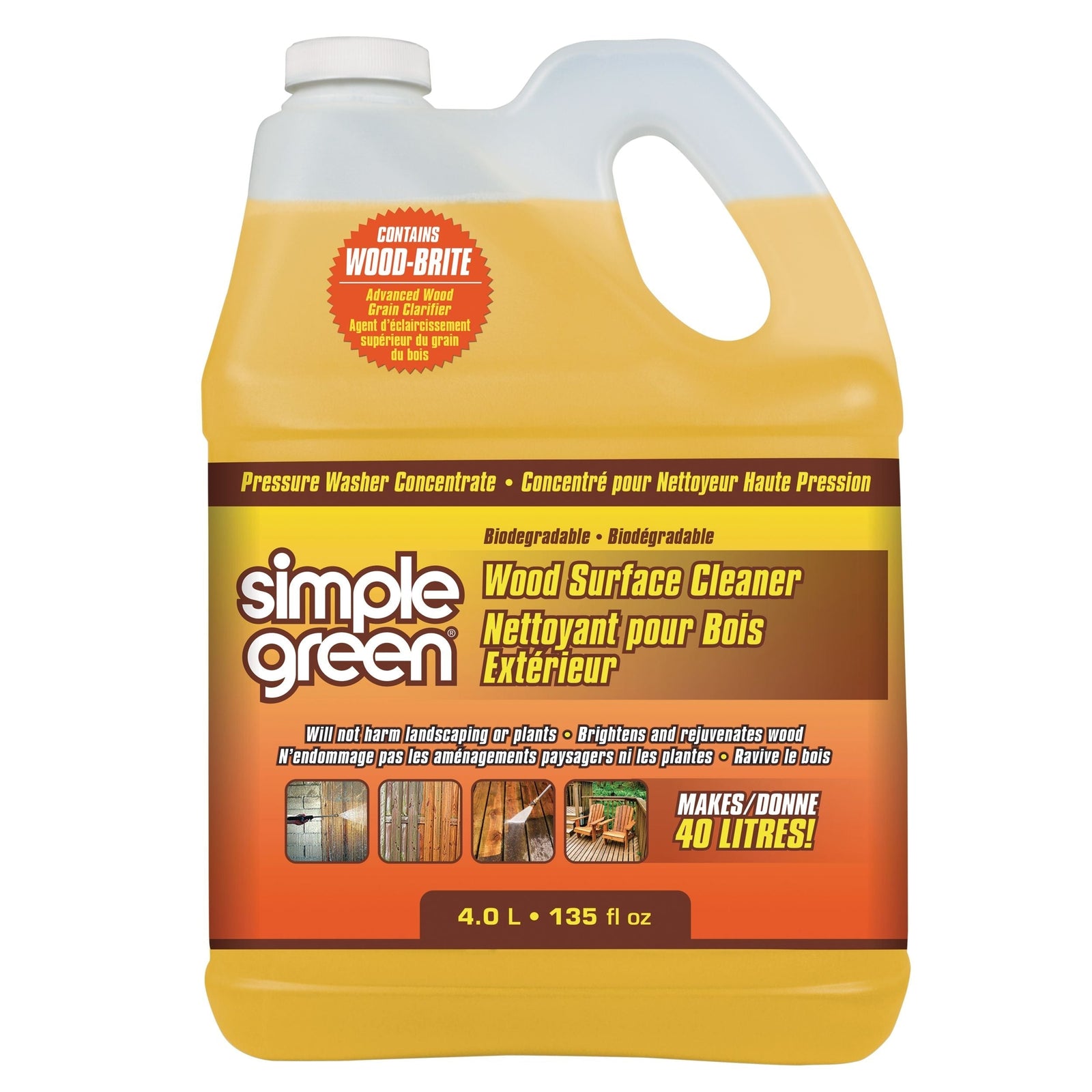 Green Wood Surface Concentrate Pressure Washer Detergent, 4L G7I6 - product image 3