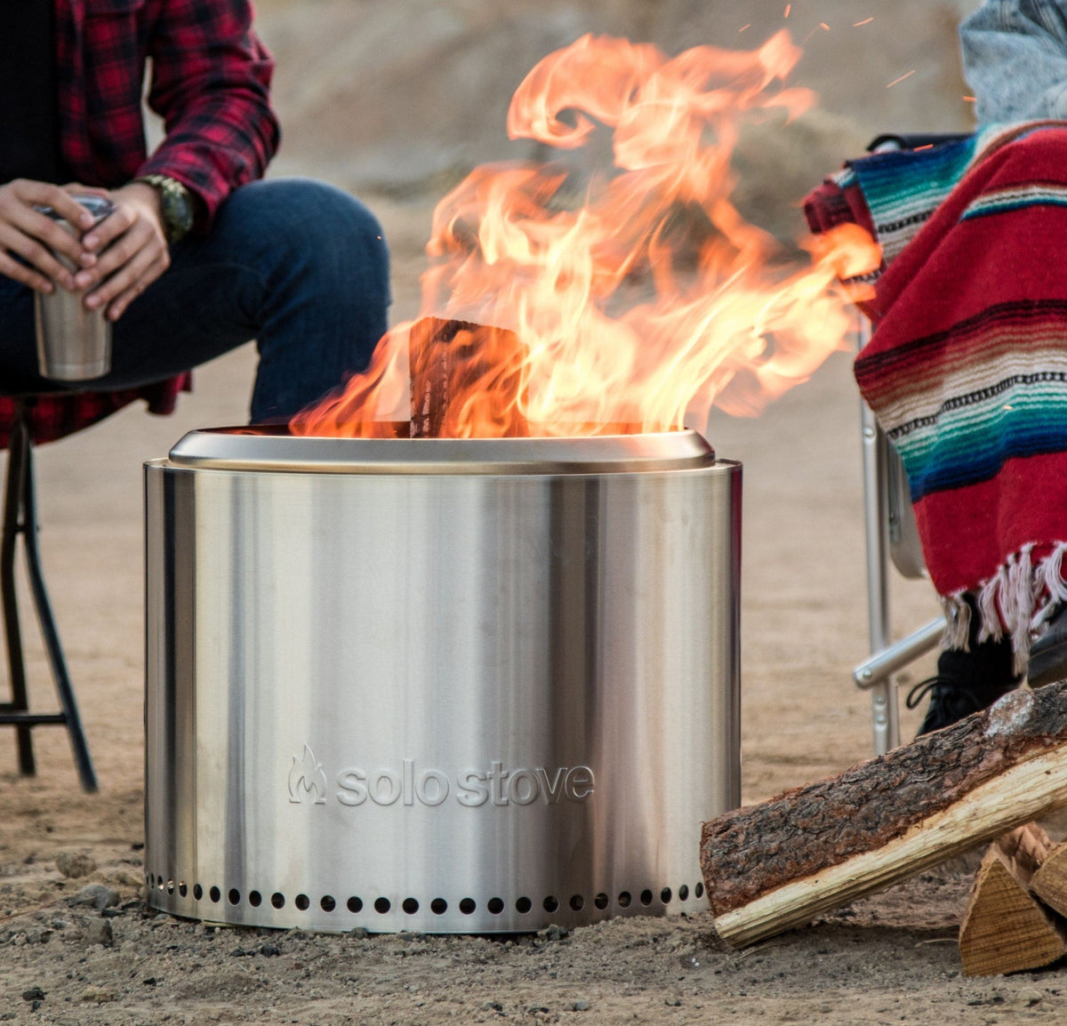 Stove Stainless Steel Smokeless Bonfire Fire Pit with Removable Ash Pan, 19.5 x 14-in N5J6 - product image 7