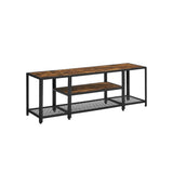 Home 3-Tier Industrial Rustic Brown TV Stand I1F1 - product image 1