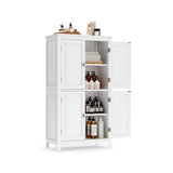 Home 4-Door White Storage Cabinet with Adjustable Shelves J6S7 - product image 1
