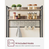 Home 5-Shelf Grey Baker's Rack with 4 AC Outlets D2K6 - product image 7