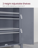 Home Dove Grey Floor Cabinet with 2 Adjustable Shelves H2W9 - product image 3