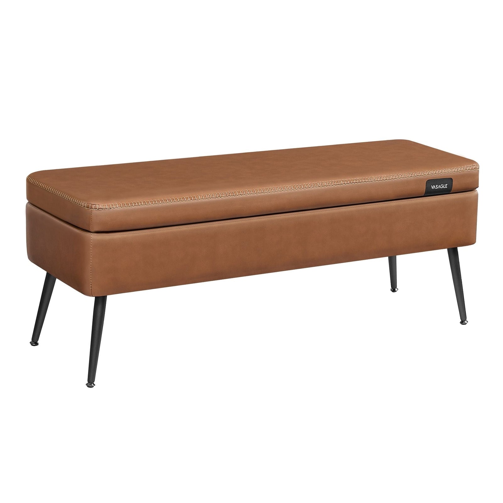 Home Mid-Century Ink Black Ottoman Storage Bench G6K5 - product image 1