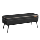 Home Mid-Century Ink Black Ottoman Storage Bench G6K5 - product image 2