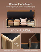 Home Mid-Century Modern Brown Storage Ottoman V2J0 - product image 3
