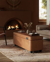 Home Mid-Century Modern Brown Storage Ottoman V2J0 - product image 6