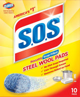 All-Purpose No-Scratch Steel Wool Soap Pads / Scrub Sponges, 10-pk Q1E5 - product image 1