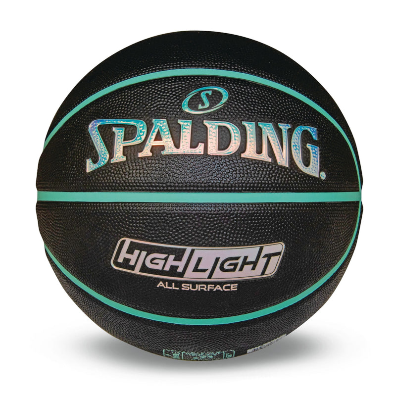 Highlight Foil Basketball, Black/Mint, Size 7 Z2D3