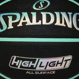 Highlight Foil Basketball, Black/Mint, Size 7 I4P8 - product image 5