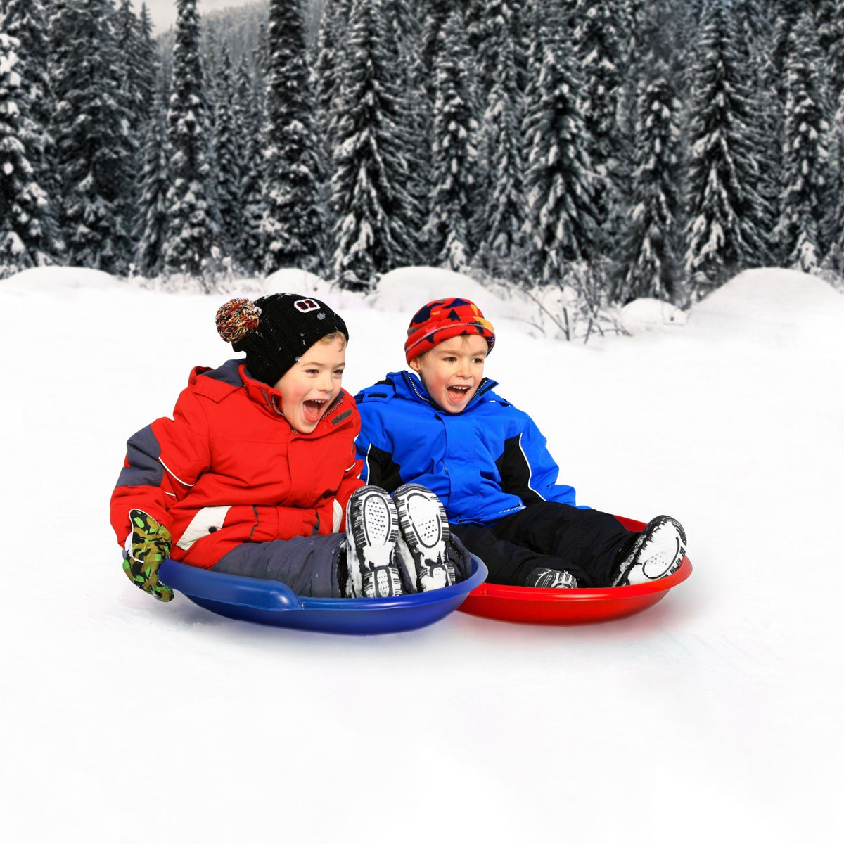 Kids' 1-Person Lightweight Plastic Winter Snow Saucer Sled/Toboggan N5Z7 - product image 7