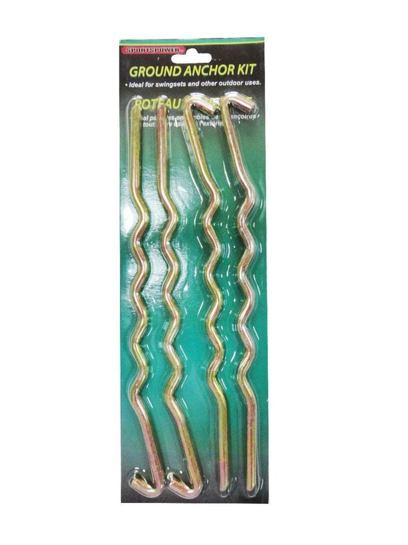 Outdoor Heavy Duty Steel Swing Set Anchors, 4-pk O6N1
