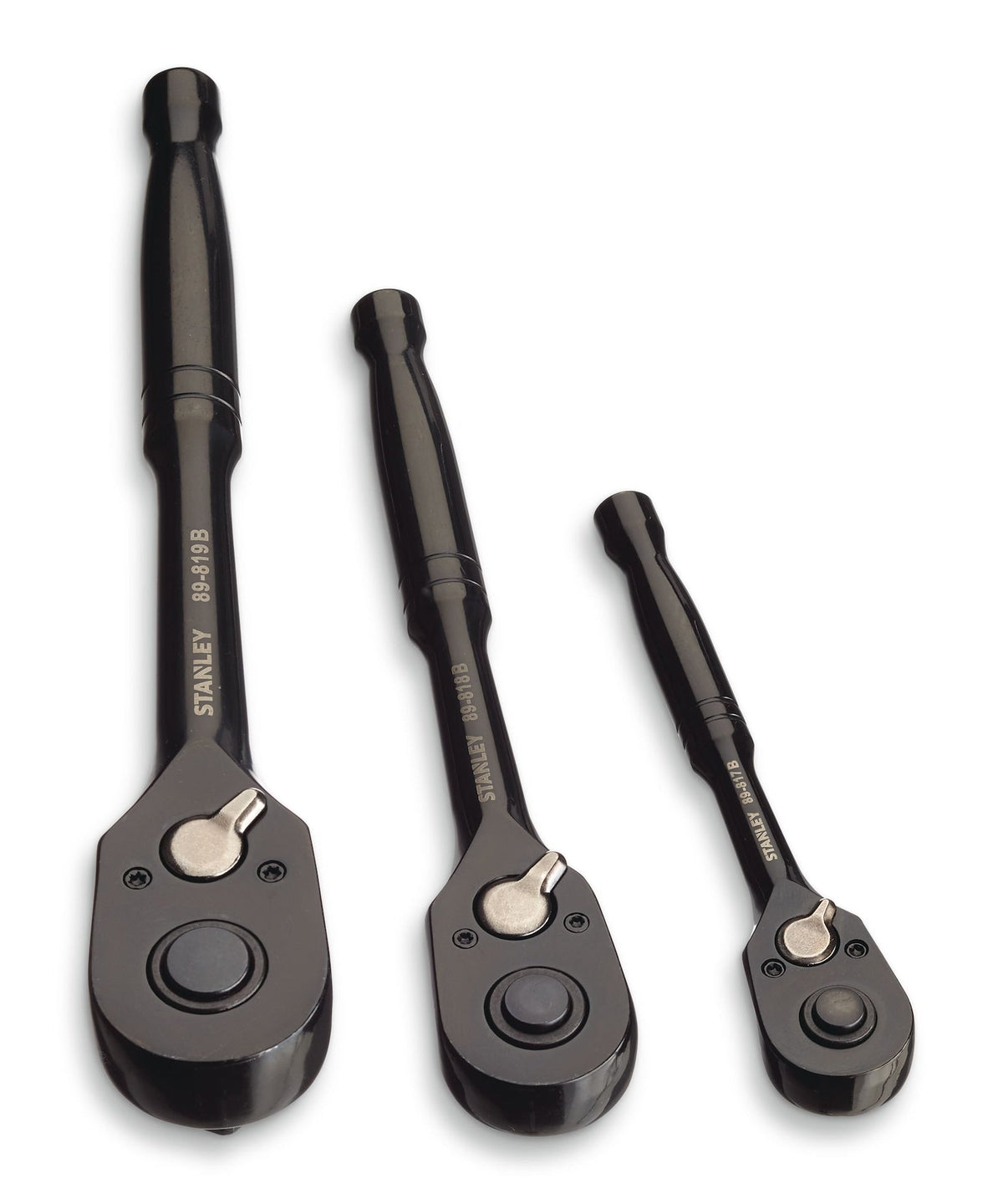 Professional Grade Black Chrome Ratchet Set, 3-pc J2E3 - product image 1