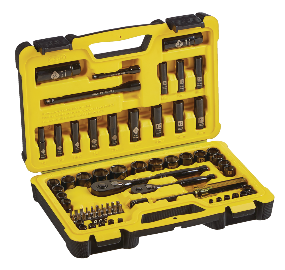 Professional Grade Black Chrome Socket Set, 70-pc, SAE/Metric O0J7 - product image 2