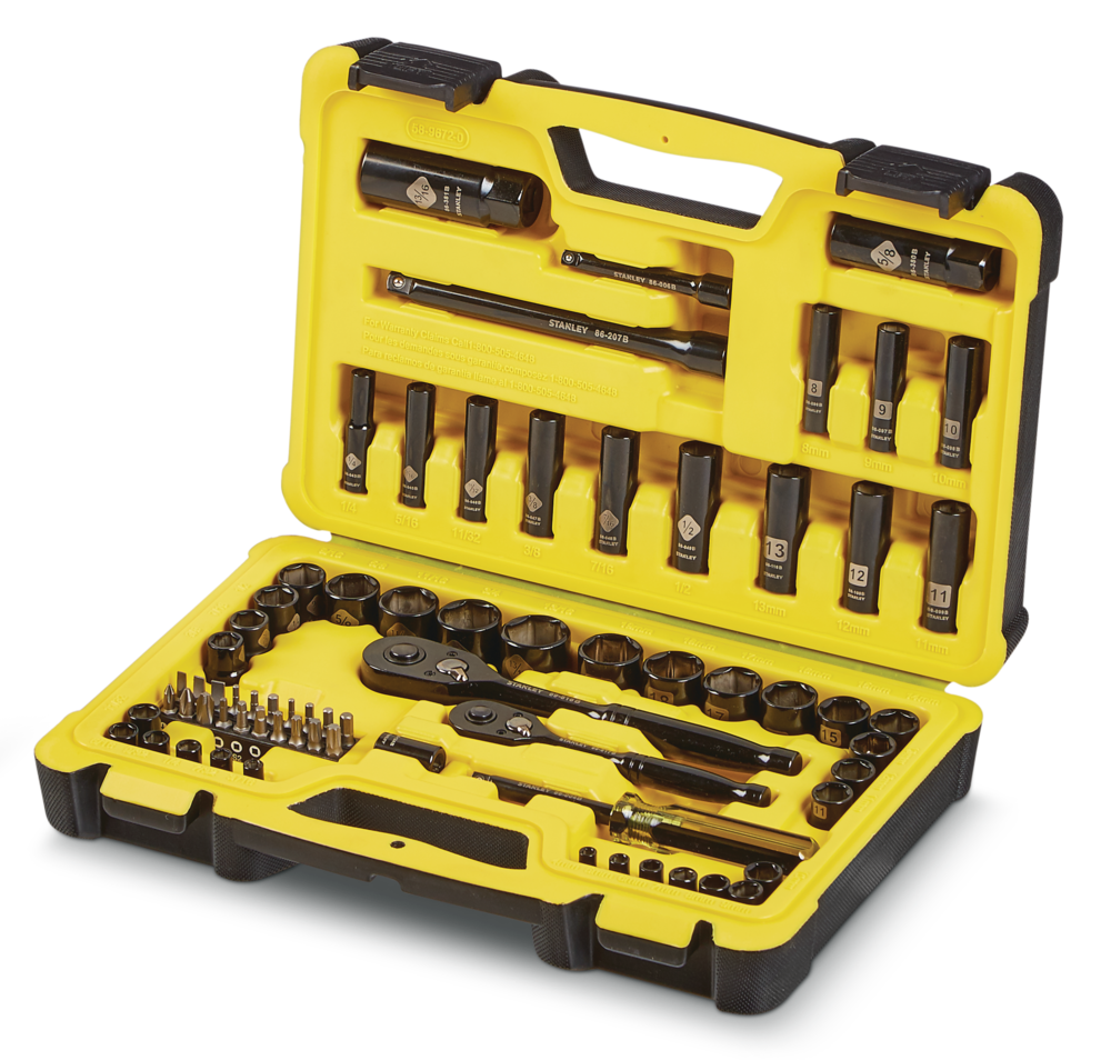 Professional Grade Black Chrome Socket Set, 70-pc, SAE/Metric O0J7 - product image 3