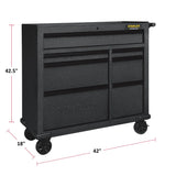 Rolling Tool Storage Cabinet with 7 Drawers, Power Bar with USB, Black, 42-in H7T6 - product image 3