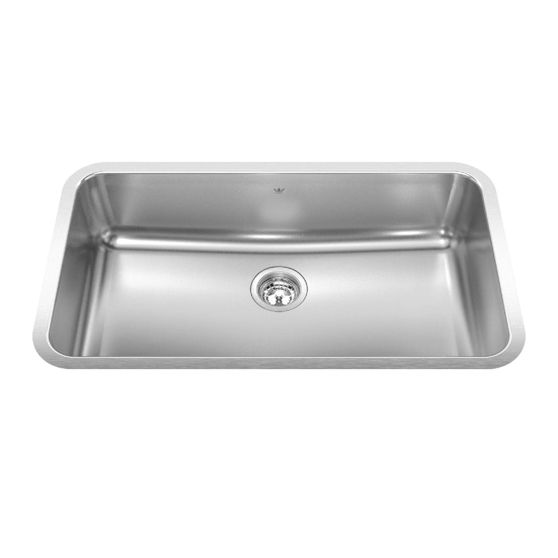 Steel Queen Single Stainless Steel Sink, 32.75x18.75-in R3C9