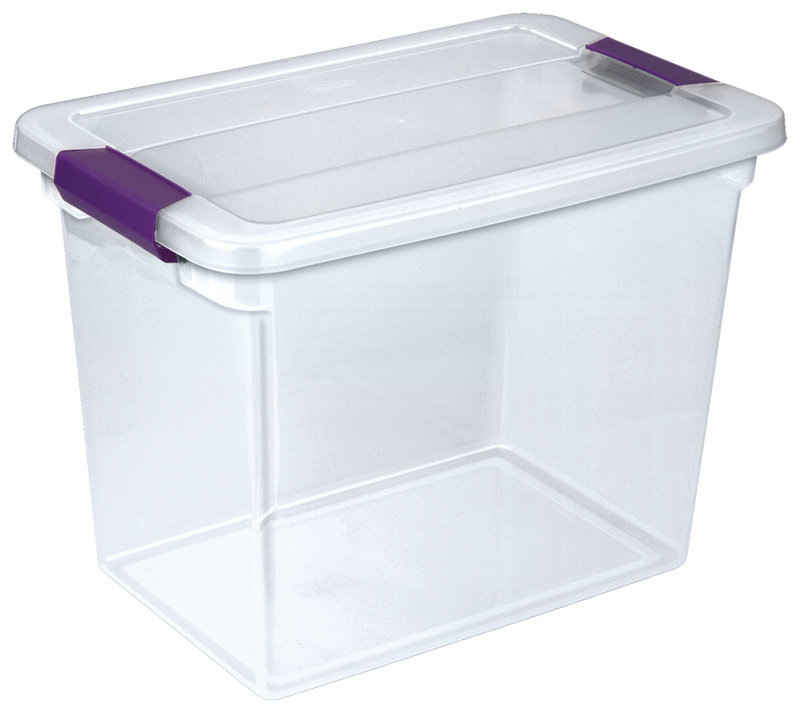 ClearView Storage Box with Latched Lid, 26-L O3J1