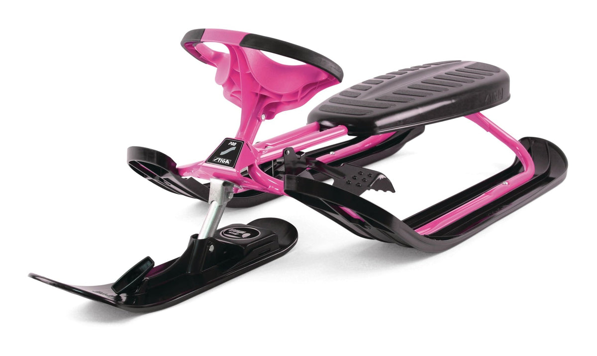 GT Racer Curve Kids' 1-Person Winter Snow Ski Sled with Steering Wheel & Brakes, Assorted Colours Z1K7 - product image 1
