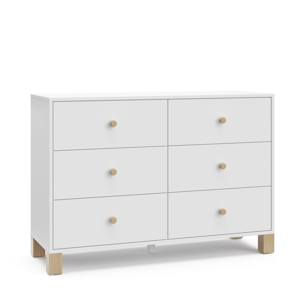 California 6-Drawer White/Driftwood Double Dresser/Chest F7P6 - product image 1
