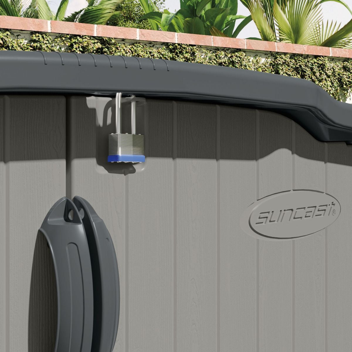 Glidetop 98-cu-ft Dove Grey Horizontal Shed H4J6 - product image 5