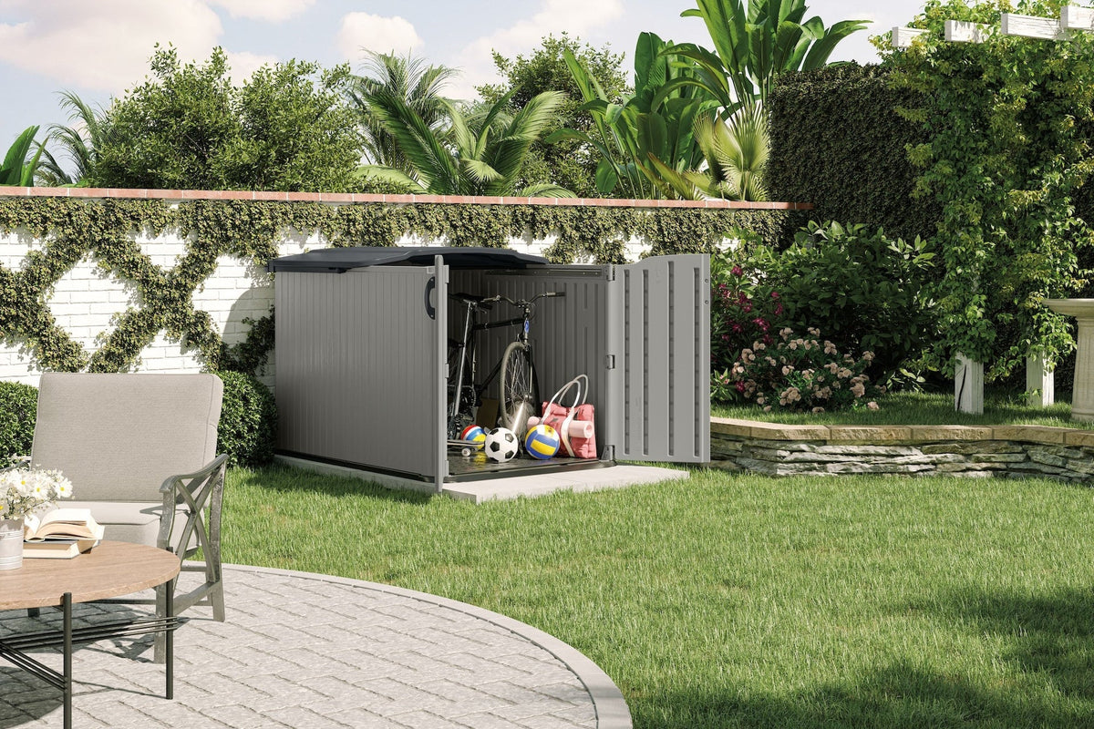 Glidetop 98-cu-ft Dove Grey Horizontal Shed H4J6 - product image 7