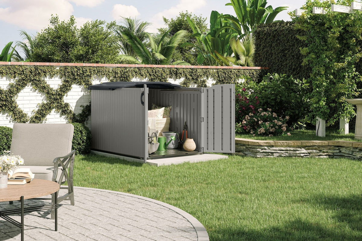 Glidetop 98-cu-ft Dove Grey Horizontal Shed H4J6 - product image 8