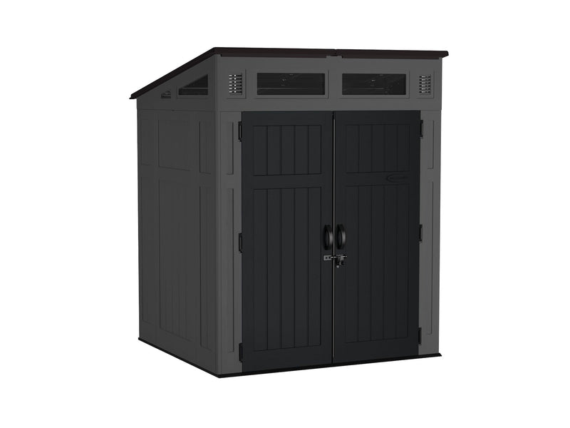 Modernist 6x5-ft Peppercorn/Black Storage Shed D7O8