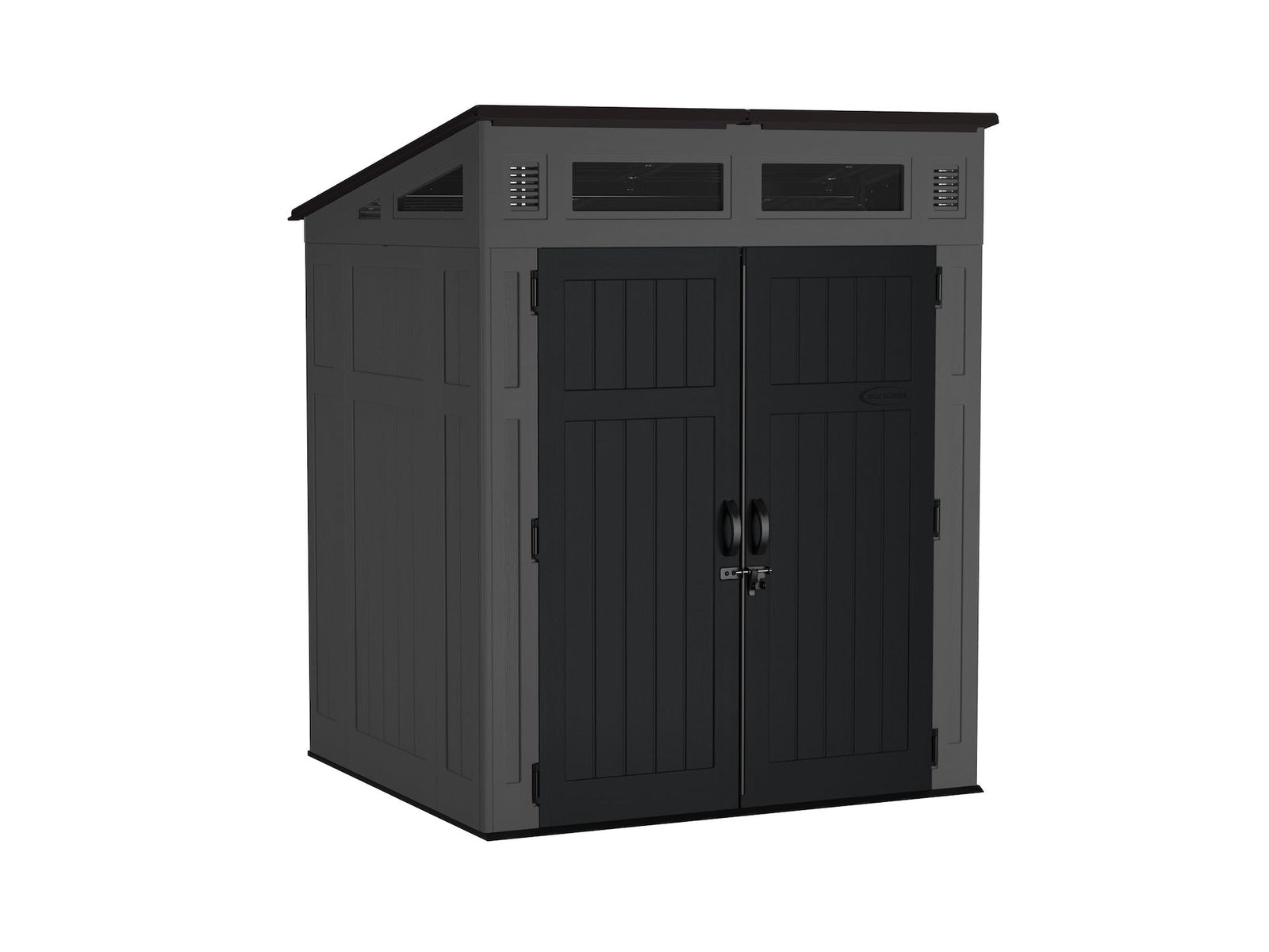 Modernist 6x5-ft Peppercorn/Black Storage Shed H0A0 - product image 1