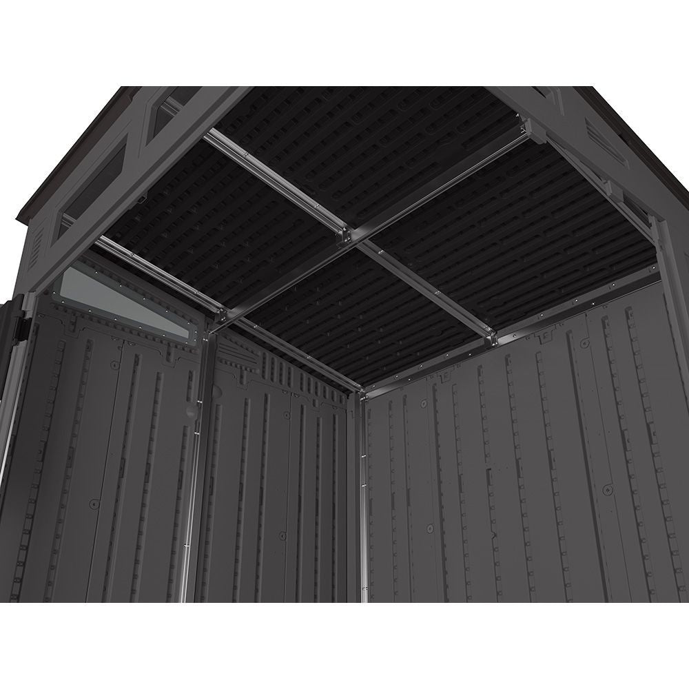 Modernist 6x5-ft Peppercorn/Black Storage Shed H0A0 - product image 8
